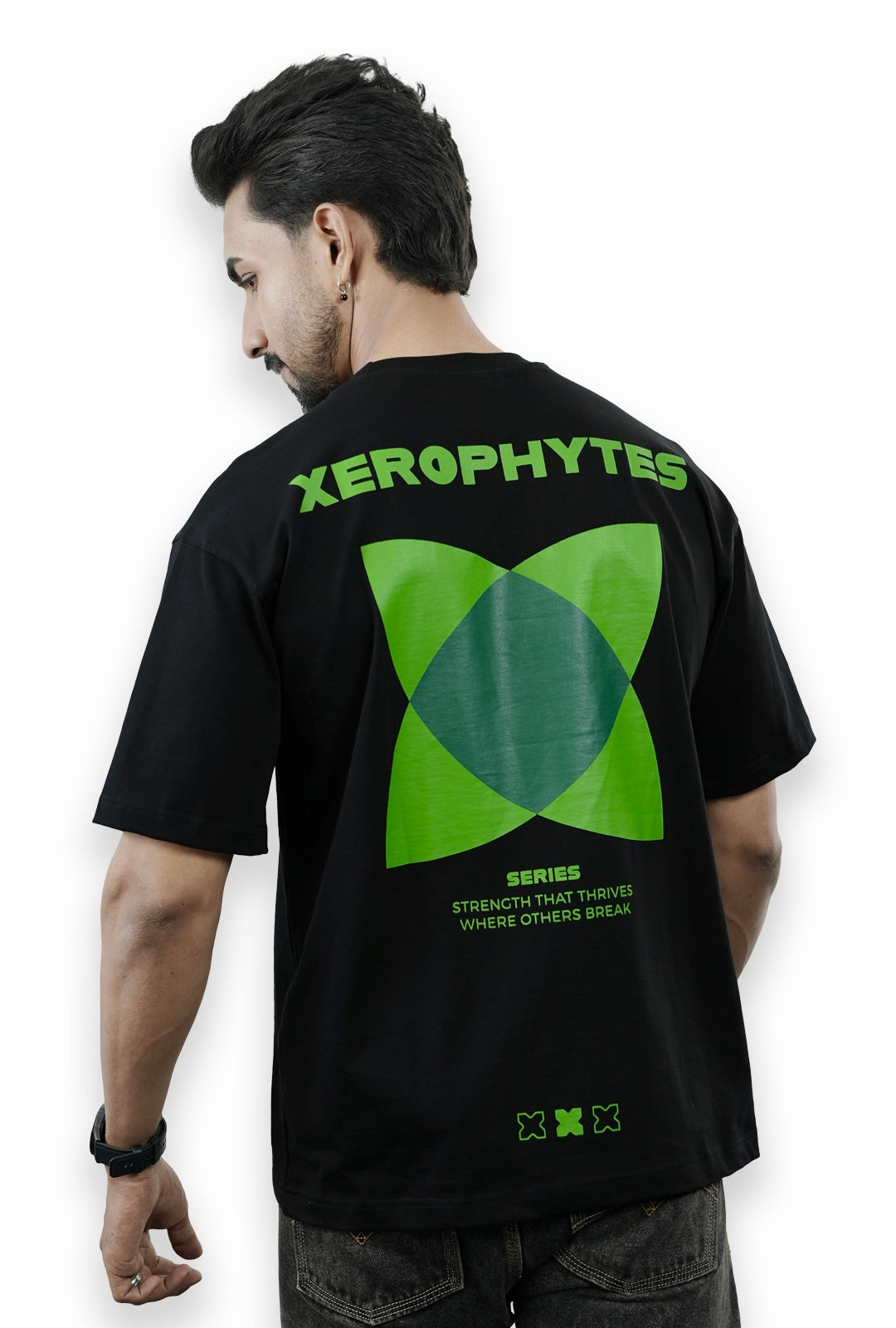 Men Black Neon Green Graphic