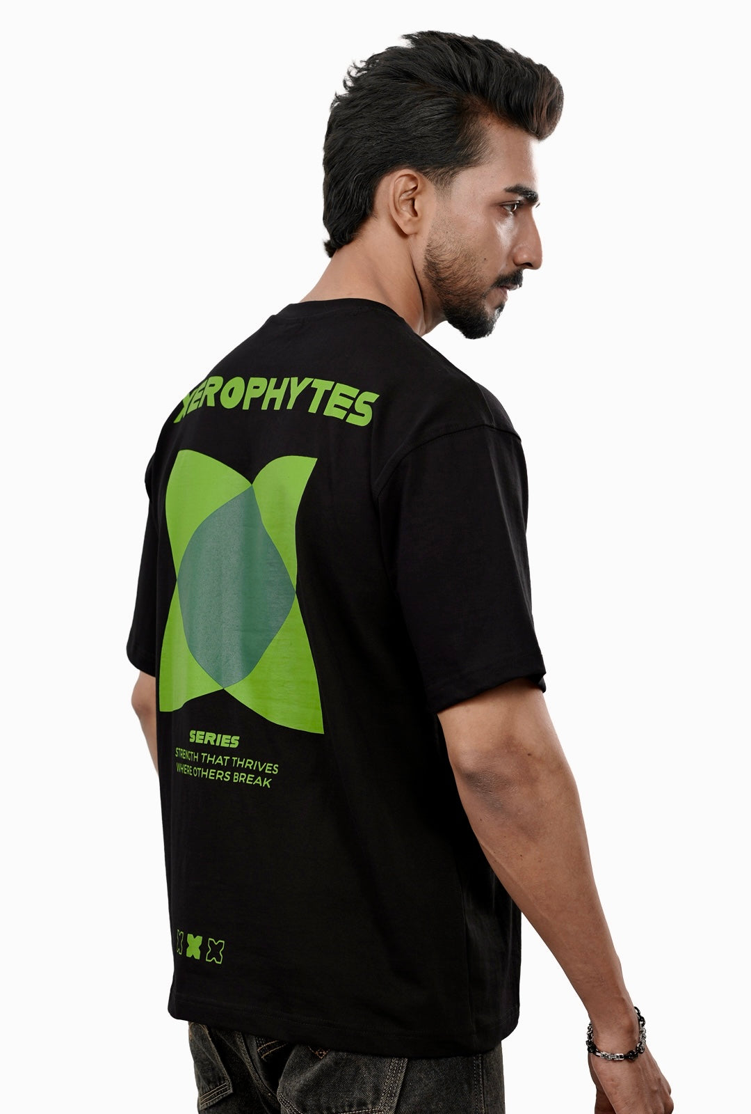 Men Black Neon Green Graphic