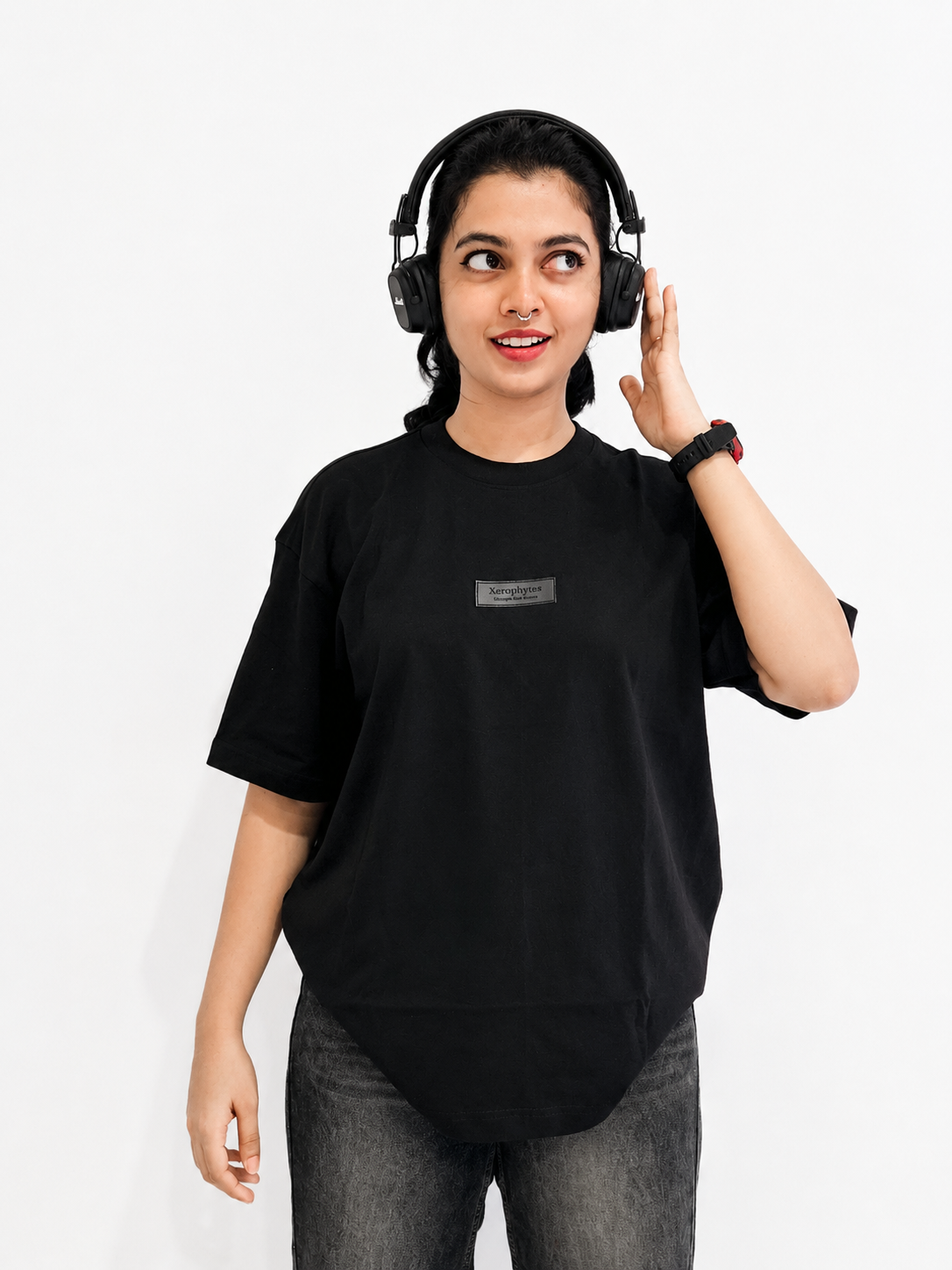 Women Black Neon Green Graphic